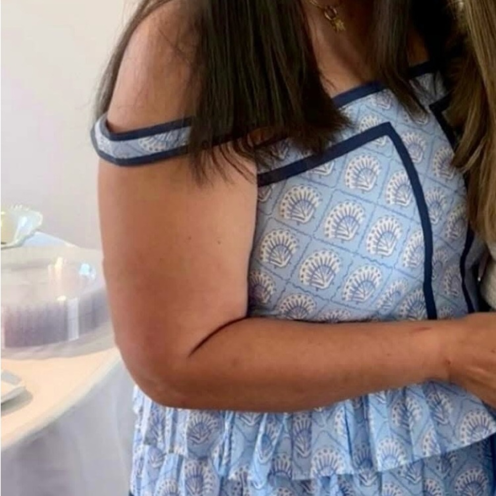 Elegant Blue Off-Shoulder Dress